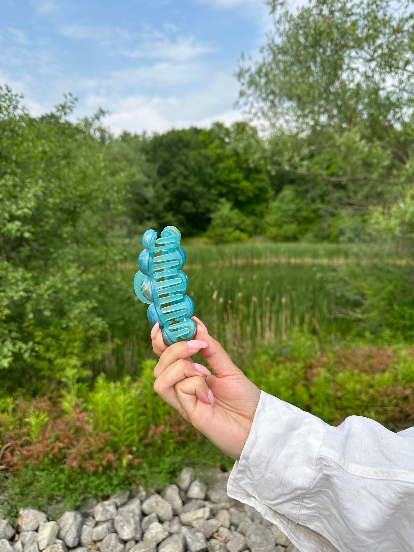 Ariel Hair Clip- Blue