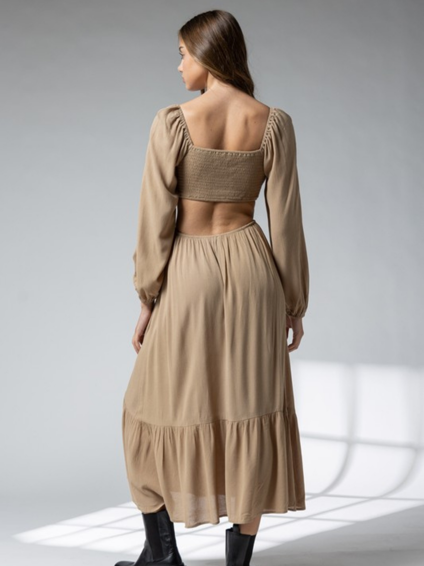 Selena Long Sleeve Cut-out Maxi Dress