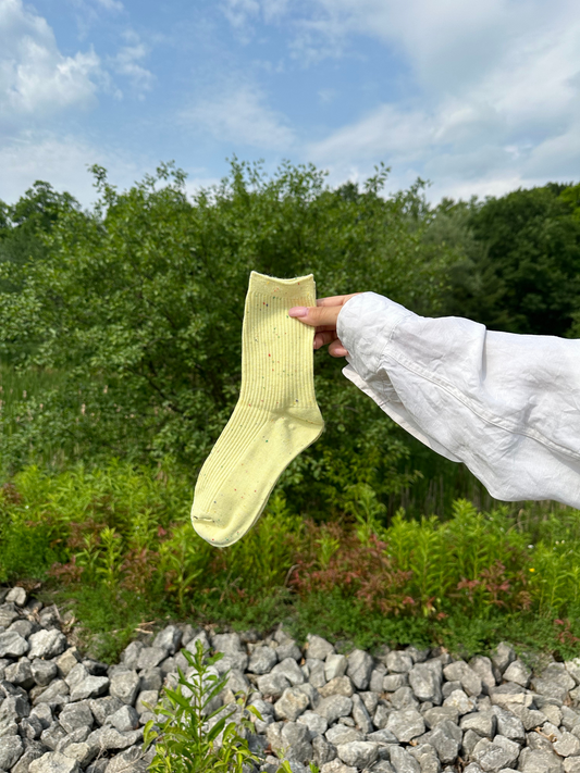 Crew Cotton Socks- Yellow