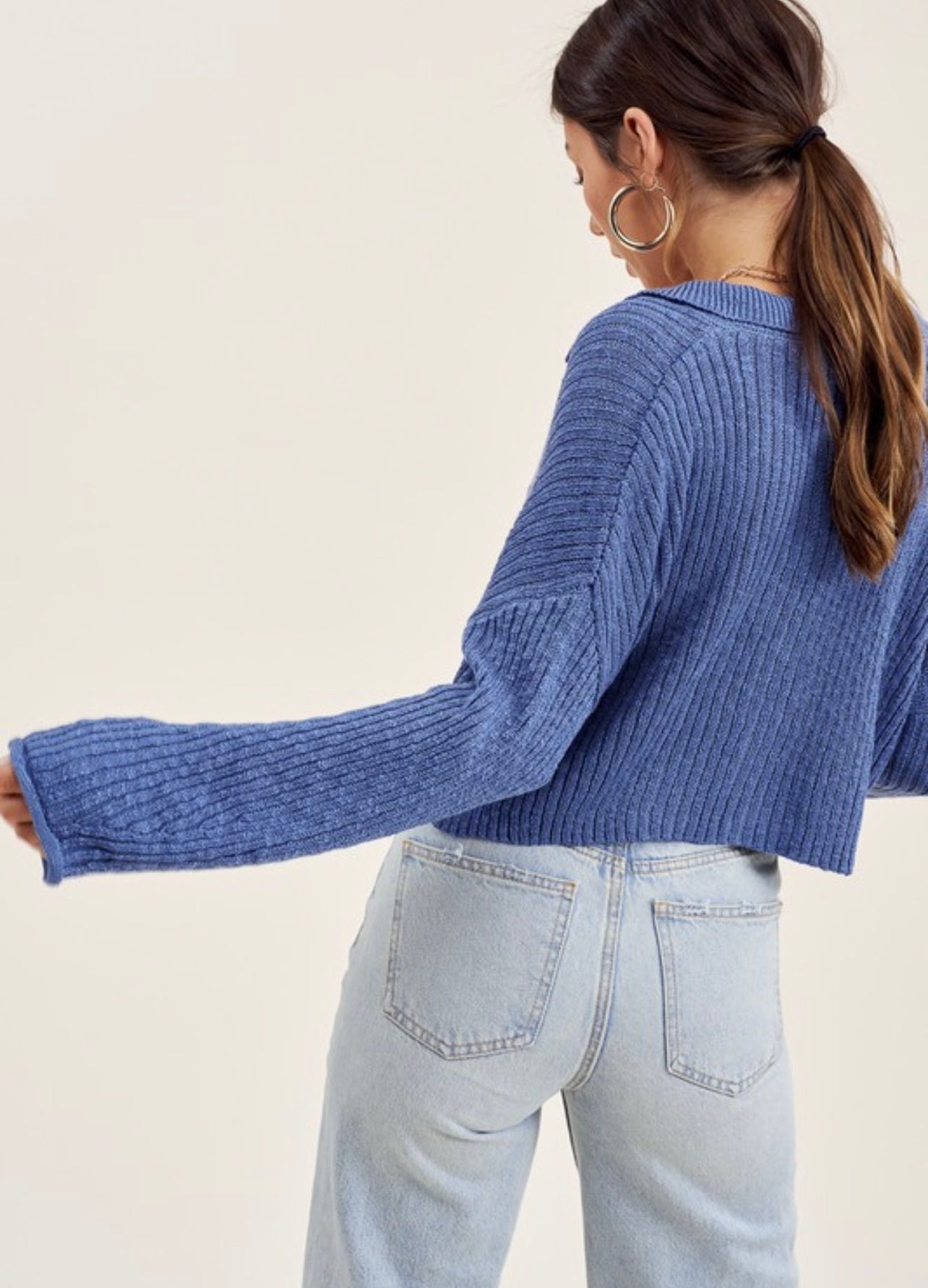 Keep Me Close Knit Jumper- Blue